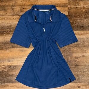 Men’s Perry Ellis ribbed knit quarter zip like new! Large